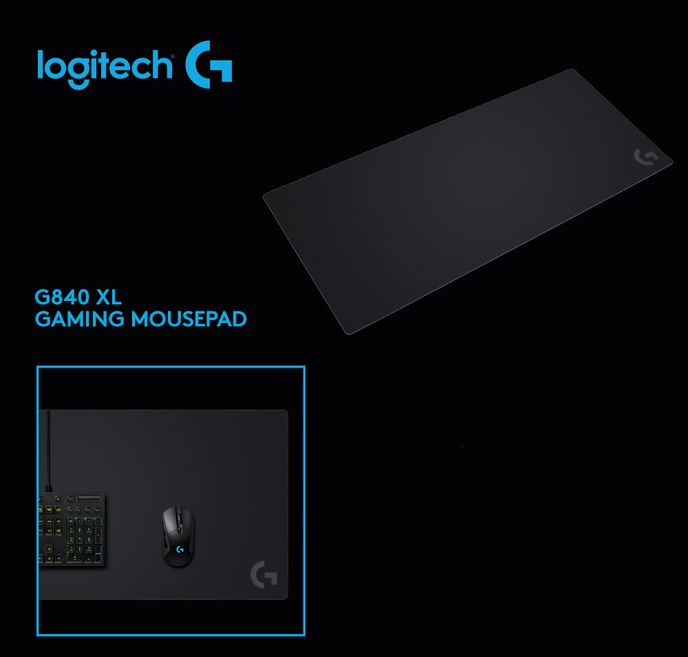  Mousepad Gamer Logitech G840, Extra Grande (900x400mm) - 943-000117